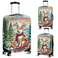 thumbnail image 2 of Merry Christmas Santa Reindeer Antlers Shiba Inu Sleigh Xmas Winter Holiday Travel Luggage Cover Shibas Dog Lovers Gifts Idea Suitcase Dust Protective Decor - 00023, 2 of 5