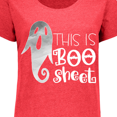 thumbnail image 3 of Inktastic This is Boo Sheet Funny Halloween Ghost Women's Plus Size T-Shirt, 3 of 4