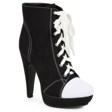 Women's Black Athletic Ankle Boots