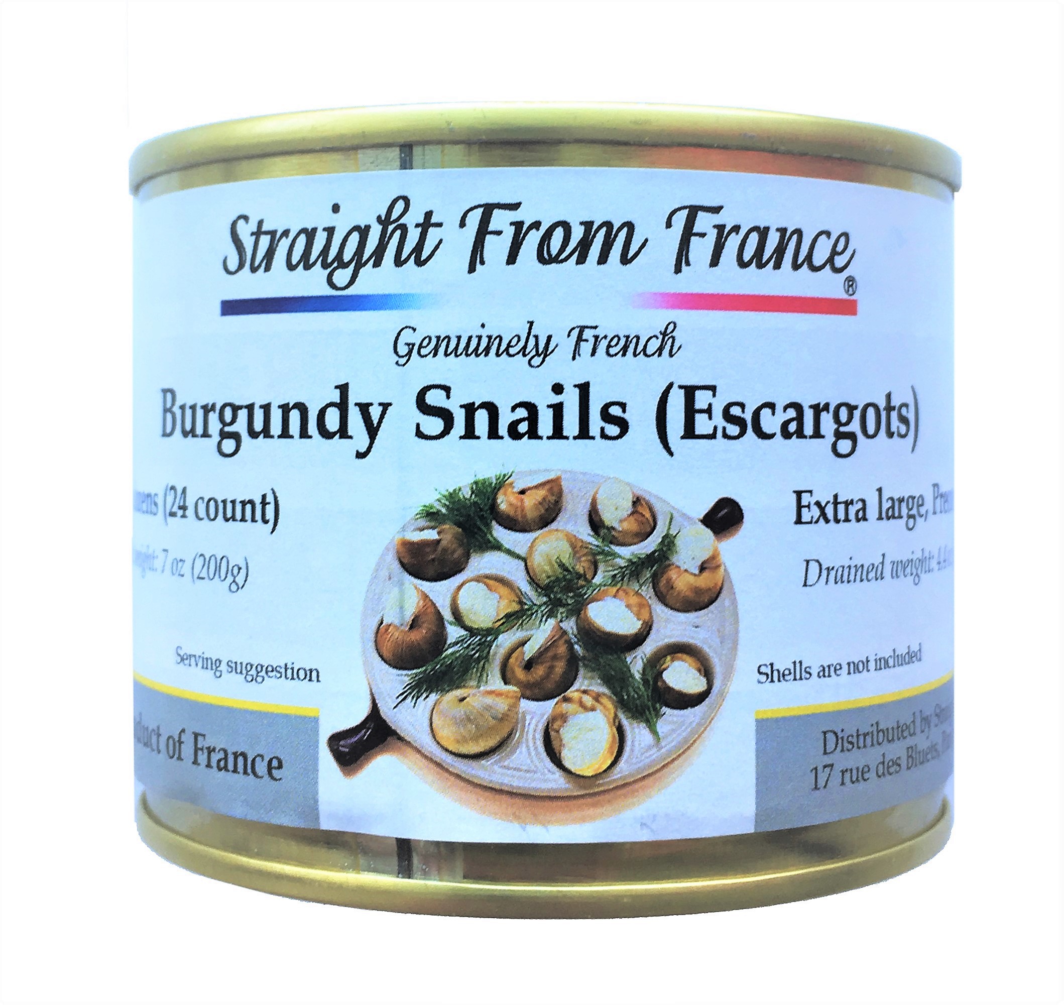 Straight from France Helix Pomatia Wild Burgundy Canned Escargots