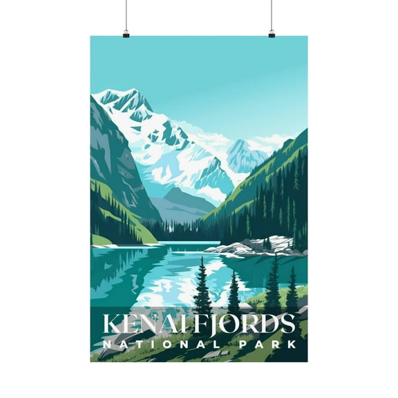 ELNEIT - Kenai Fjords National Park Poster, Unframed Matte Paper, S01
