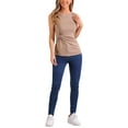 thumbnail image 2 of INSPIRE CHIC Front Twist Knot Tops for Women's Round Neck Sleeveless Casual Blouse Shirt, 2 of 5