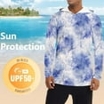 thumbnail image 5 of lcziwo Fashion Shirt for Men UPF 50+ Print Long Sleeve Sweatshirt Summer Outdoor Running Athletic Hoodie Going Out Tops Light Blue S, 5 of 8