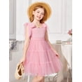thumbnail image 6 of Arshiner Girls Dresses Summer Sleeveless Bow-Tie Straps Formal Fancy Party Birthday Tulle Dress, 6 of 6