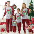 thumbnail image 2 of Pijama familiar a juego de Navidad, Conjunto de pijama de dinosaurio y Papá Noel, 2 of 4