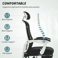thumbnail image 4 of HOMCOM Ergonomic Office Chair, Reclining Mesh Computer Chair, Black, 4 of 10