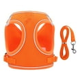 thumbnail image 2 of Flmtop Traction Rope 360 Degree Reflective Design Explosion Proof Polyester Pet Dog Chest Strap for Outdoor Orange, 2 of 9