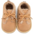 thumbnail image 4 of HsdsBebe?Baby?Boys?Girls?Oxford?Shoes?PU?Leather?Soft?Rubber?Sole?Sneakers??Anti-Slip?Toddler?Ankle?Boots?Infant?Walking?Shoes Moccasins, 4 of 7