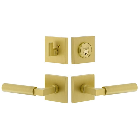 Viaggio Qadcon-Sth_Combo_234_Lh Quadrato Left Handed Solid Brass Single Cylinder Keyed