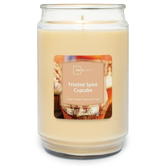 Mainstays Frosted Spice Cupcake Scented Single Wick Candle, 20 oz.