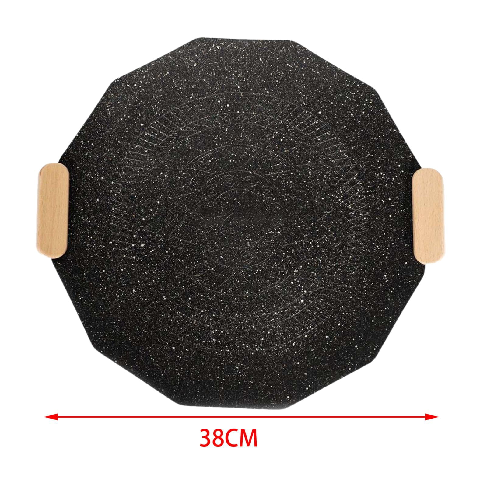 Nishiyuenyi Nonstick Grill Pan, BBQ Cast Pan, Multifunctional Portable Hand Grip Grill Pan,