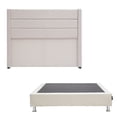 thumbnail image 1 of Box Base Cama Queen Size + Cabecera Lugo Beige, 1 of 8