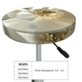thumbnail image 4 of Balery Elegant Ivory Flower Fundas de asiento para taburete de bar redondo de tela de terciopelo ajustables que protegen de arañazos y manchas para sillas de 14 a 17 pulgadas.-14 inch, 4 of 7