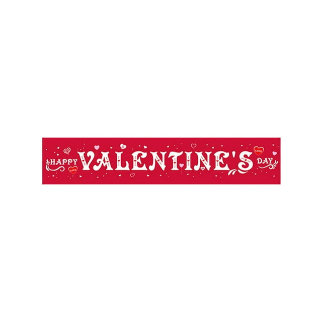 TIELUTT Valentine's Day Decorative Banner Heartfelt Celebration Party Wolf Flags for Room Canadian Flag for Car Decal Easter Table Runners 72 Inches Long Birthday Banners for outside Bunting 12 Month