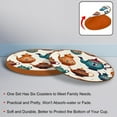thumbnail image 4 of Arabic Teapot 6 Pack Round Coasters, Microfiber Leather Drink Coasters Set of 6, 11x11 cm/4.3x4.3 Inches Absorbent Coasters for Drinks Tables Dining Table Décor, 4 of 6