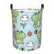 thumbnail image 1 of Fotbe Cute Floral Frog Cesto de Ropa con Asas, Cesto Impermeable de Gran Capacidad, Bolsa de Lavado para Dormitorio, Cesto de Ropa con Ruedas y Asas-Small, 1 of 6