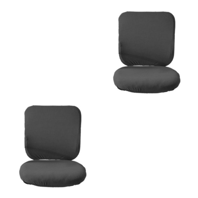 Guardoinrt Soft and Breathable Swivel Chair Cover Seating Experience Dark Gray Backrest + Cushion Cover 2Set
