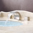 thumbnail image 2 of Sumerain Widespread 3 hole Waterfall Bathroom Sink Faucet with 2 Knob, Brushed Nickel, 2 of 5