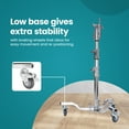 thumbnail image 3 of Flashpoint Heavy Duty 3.8ft Lowboy Steel Stand with Rolling Base and Combo Head, Max Load 44lb, 3 of 10