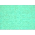 thumbnail image 1 of Ahgly Company Indoor Rectangle Oriental Turquoise Blue Modern Area Rugs, 2' x 3', 1 of 4