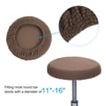 thumbnail image 3 of Uxcell 11" Round Bar Stool Covers, Washable Elastic Stool Cushion Cover for Kitchen Living Room Tan, 3 of 7
