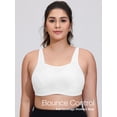thumbnail image 6 of Wingslove Women's Sports Bra Full Coverage Wireless Bra Plus Size High Impact Non Padded Workout Bra,White 38G, 6 of 12
