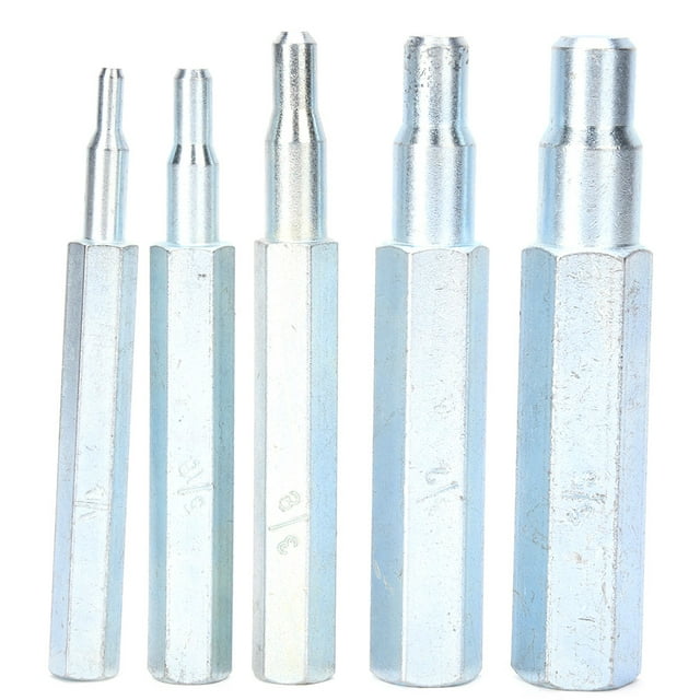 5 Pcs Swaging Punch Kit CT-193 Alloy Steel Swaging Tool 1/4~5/8in for Copper Aluminum