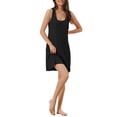 thumbnail image 1 of INSPIRAR CHIC Camisón de Mujer Sin Mangas con Espalda de Nadador Vestido de Camisón de Primavera Verano Camiseta de Noche S Negro, 1 of 6