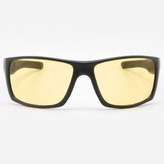 Night Vision Glasses Anti Glare Night Driving Glasses Yellow Tinted Sunglasses for Men and Women with HD Yellow Glasses for Night Driving Sun Glasses Wrap Around Sport Palermo in Black