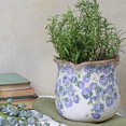 thumbnail image 5 of Ceramic Pots for Plants, Vintage Plant Pot with Drainage Hole, 6.11in. Planter for Indoor Plants, Crackle Glaze Finish Flower Pot, Perfect Tuscan Ceramic Planter for Gardening, Antique Blue Meadow, 5 of 14