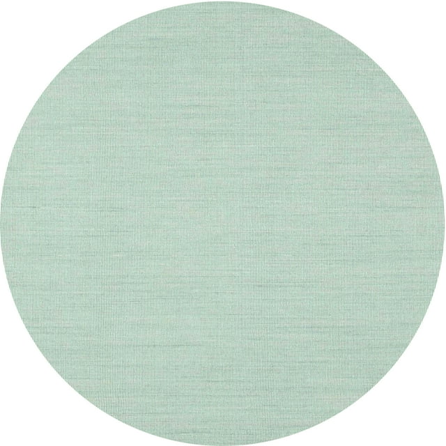 Ahgly Company Tapis Rond Contemporain Abstrait Vert Menthe pour Intérieur, 6 Pieds Rond