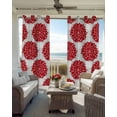 thumbnail image 4 of Red Dahlia Blackout Curtains, Light Blocking Print Window Curtains, Vintage Country Grey Abstract Flowers Floral Thermal Insulated Window Drapes for Living Room 2 Panels, 104"W x 84"L, 4 of 9