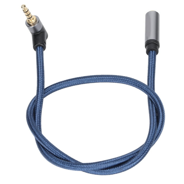 Cable de Audio Masculino de 3,5 mm de Hurbra A 90, 4 Conductores de 90 Grados de Audio Cable de Audio de Alto Fidelidad Diseño de Ángulo Recto Aleación de Aluminio Resistente