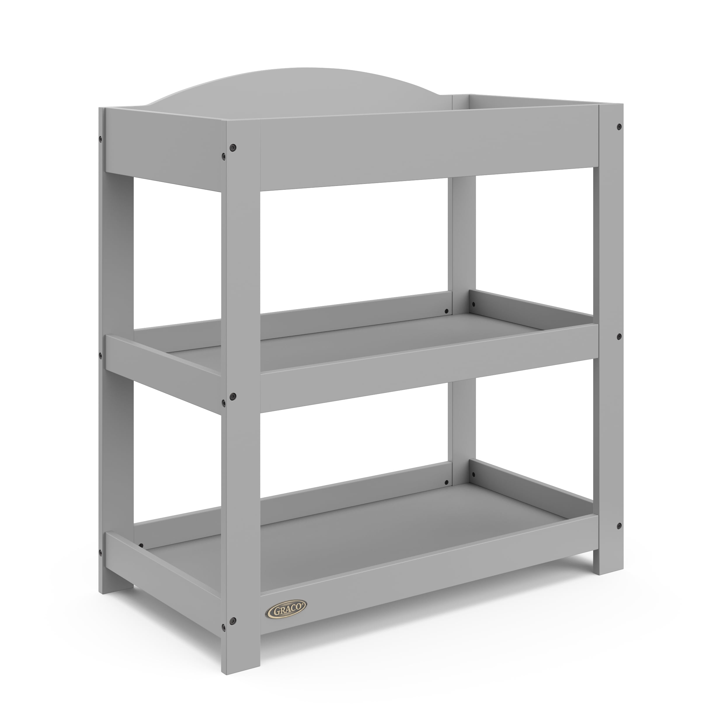 Graco Customizable Infant Changing Table with Changing Pad, Pebble Gray