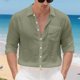 thumbnail image 4 of pstuiky Camisas de manga larga de invierno para hombre, Camisa tipo cárdigan de manga larga con botones y bolsillos informales de color liso para hombre camisetas de hombre m, 4 of 8