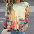 thumbnail image 2 of Fire Engine Car Truck Mom Sweatshirt For Women Long Sleeve Pullover, 2 of 7