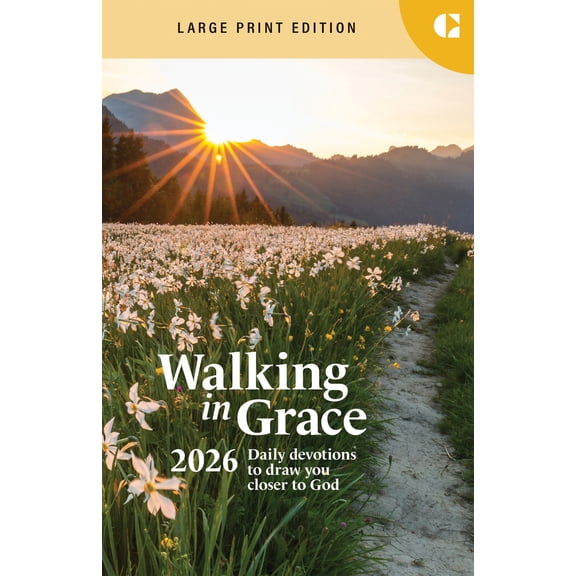 Pre-Owned Walking in Grace 2026 Large Print: Daily Devotions to Draw You Closer to God (Paperback) 1961441004 9781961441002
