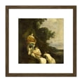 thumbnail image 1 of Bor Pharaoh's Daughter Discovers Moses 8X8 Inch Square Wooden Framed Wall Art Print Picture with Mount, 1 of 4