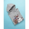 thumbnail image 3 of Unicorn Skull W Flowers Hoodie Women -Smartprints Designs, Female XX-Large, 3 of 4