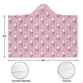 thumbnail image 3 of Wearable Blanket,Pink Cartoon Unicorn Flower Pattern Hooded Wearable Flannel Blanket for Adults & Teens with Buckle,Winter Poncho Shawl Wrap Cape,60"x80", 3 of 5