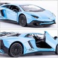 thumbnail image 3 of 1/36 Scale Diecast Car, Kids Zinc Alloy Toy Car, Pull-Back Toy Car, Gift Blue, 3 of 5