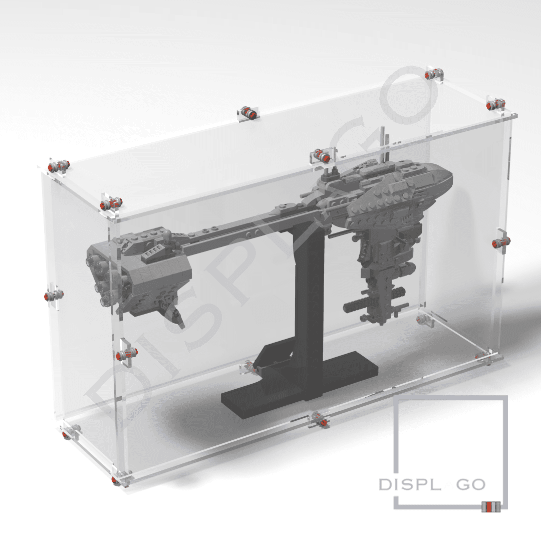 Display Case for LEGO® #77904 "Nebulon B-Frigate". Display case for minifigures. Star Wars® display case. Compatible LEGO® display.