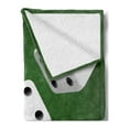 thumbnail image 2 of Modern Soft Flannel Fleece Throw Blanket, Casino Gamble Rolling Dice Set Green Background Illustration, Cozy Plush for Indoor and Outdoor Use, 50" x 70", Charcoal Grey Fern Green, by Ambesonne, 2 of 5