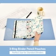 thumbnail image 5 of ALAZA 2 Pack Pencil Pouch Flowers Pencil Case for 3 Ring Binder Clear Window Pencil Bag Organizers, 5 of 6