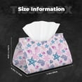 thumbnail image 5 of Pofeuu Sea Shells 3 Print Tissue Box Cover, Modern Decorative PU Leather Rectangular Tissue Box Case Organizer Holder for Vanity Countertop, Night Stands, Livingroom, 5 of 7