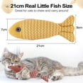 thumbnail image 4 of Gris, rojo, amarillo - Juego de 3 juguetes para gatos, juguete para gatos con funda en forma de pez, juguete interactivo para gatos con forma de pez, juguete para masticar, limpiador de dientes, 4 of 5