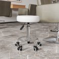 thumbnail image 2 of Vinsetto PU Leather Salon Stool for Massage Tattoo Beauty, Swivel, White, 2 of 10