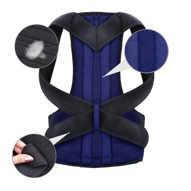 Cinturón de corrección de postura para hombres y mujeres con placa de soporte Cinturón de corrección de joroba ajustable Cinturón de fijación de espalda para adultos