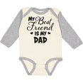 thumbnail image 3 of Inktastic My Best Friend is My Dad with Hearts Boys or Girls Long Sleeve Baby Bodysuit, 3 of 5