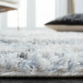 thumbnail image 4 of SAFAVIEH Berber Floella Abstract Shag Area Rug, 5'3" x 7'6", Ivory/Charcoal, 4 of 8